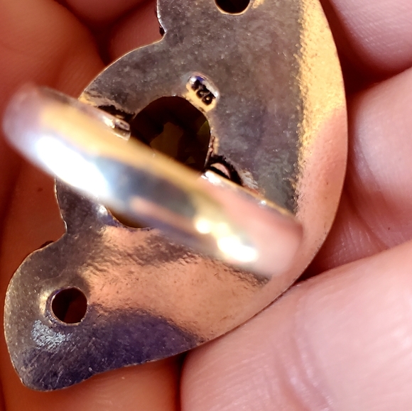 New Peridot 925 Silver Statement Ring. - Picture 2 of 8